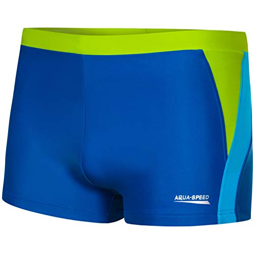 Aqua Speed Badehose kurz für Männer + gratis eBook | Enge Schwimmhose blau modern Herren | Mens Swimwear | Dario, Gr. XXL, 28 Blue Light Blue Green
