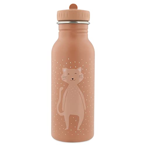 Trixie Trinkflasche für Kinder, Edelstahl, 500 ml – Mrs. Cat (Katze)