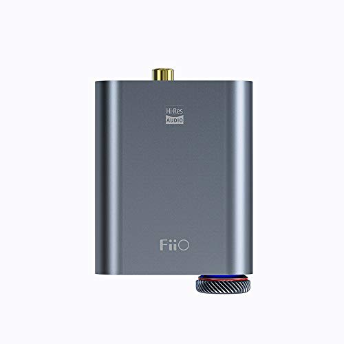 FiiO NEWK3 Verstärker für Kopfhörer, tragbar, hohe Auflösung, 384 kHz/32 bit DSD256, USB Typ-C, verlustfrei, für PC/Laptop/Smartphones/Lautsprecher, Heim-Audio (Titan)