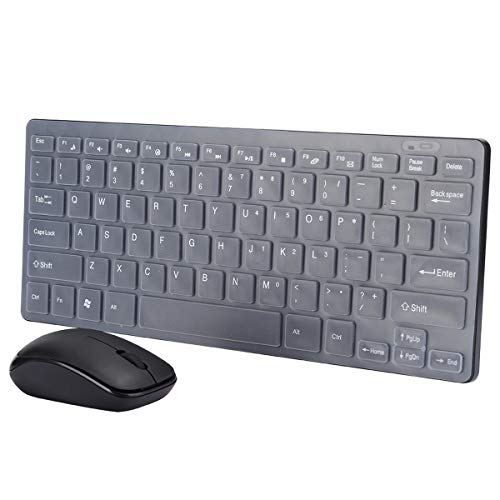 Queen.Y 2. 4G Kabellose Tastaturmaus-Set Tastaturmaus-Kombination mit Tastaturschutz-USB-Empfänger für Notebook-Office-Spiele