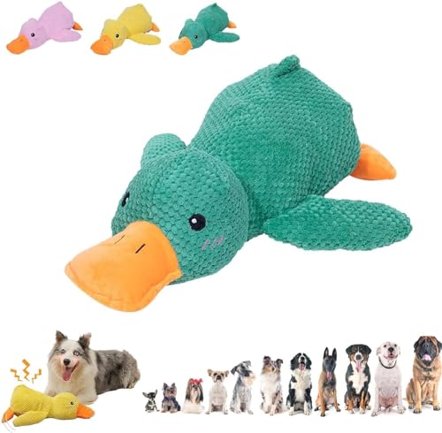 IFFANY 2024 Neues beruhigendes Enten-Hundespielzeug, Quacksalber-Enten-Hundespielzeug, Plüsch-Enten-Hundespielzeug, Hundetraining und interaktive Spiele, Beißspielzeug