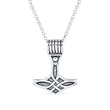 Keltisch Thors Hammer Viking Knoten Anhänger Für Herren Damen Halskette Antiqued 925 Sterling Silber Mit Kette