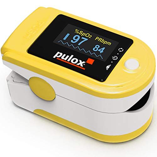 Pulsoximeter Pulox PO-200A Solo gelb mit Alarm und Pulston
