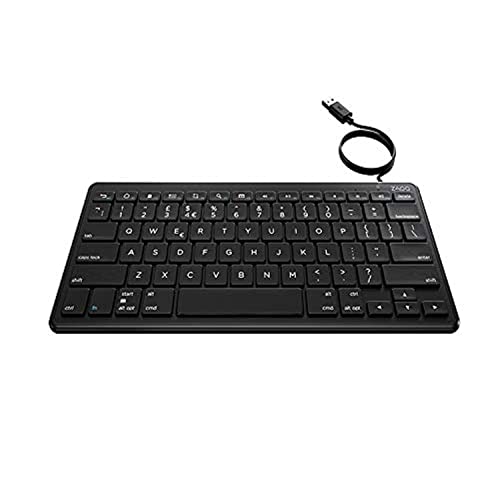 ZAGG 103202237 Tastatur USB QWERTY UK Englisch Schwarz - Tastaturen (Mini, Verkabelt, USB, QWERTY, Schwarz)