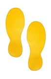 Durable Bodenmarkierung Fußform (Selbstklebende Markierungsfüße, 5 Paar) RAL 1003 Signalgelb, 172704