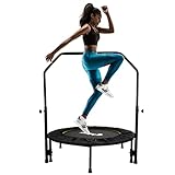 FFitness Elastisches Trampolin Ø 102 cm 40 Zoll Jumping Fitness Trampolin klappbar höhenverstellbar für Erwachsene und Kinder