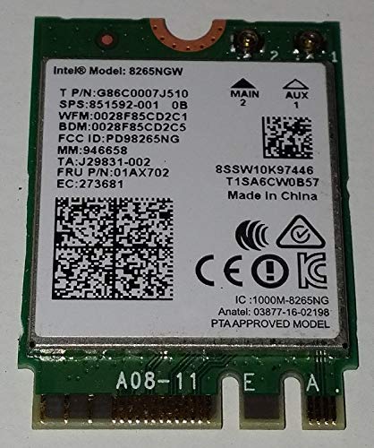 Intel wireless-ac 8265 + bluetooth, m.2/e-key 2230 - 8265.ngwmg