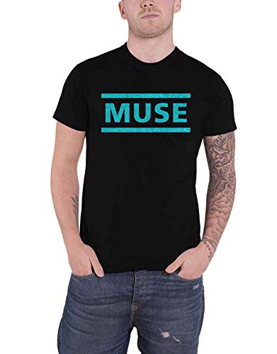 Muse T Shirt Light Blau Band Logo Nue offiziell Herren