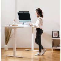 Topstar E-Table Höhenverstellbarer Schreibtisch, Holz, Weiss/grau, 180x80