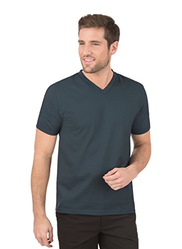 Trigema Herren 637203 T-Shirt, Grau (anthrazit 018), Large