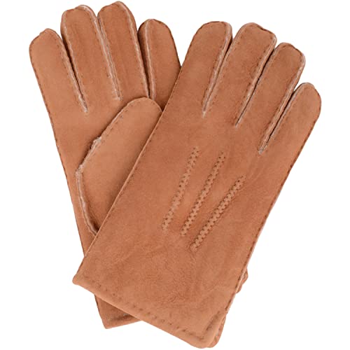 Snugrugs Herren-Luxus-Lammfell Handschuhe. Tan. Größe - Extra groß