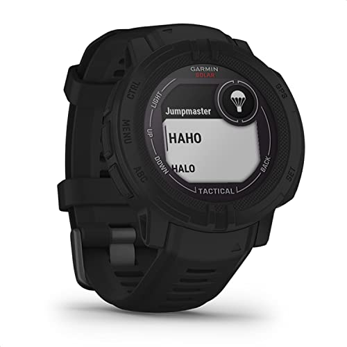 Garmin Instinct 2 Solar Tactical (generalüberholt) – robuste GPS-Smartwatch mit unendlicher Akkulaufzeit im Smartwatch-Modus, Taktische Funktionen, 40 Sport-Apps, Smart Notifications Pay.