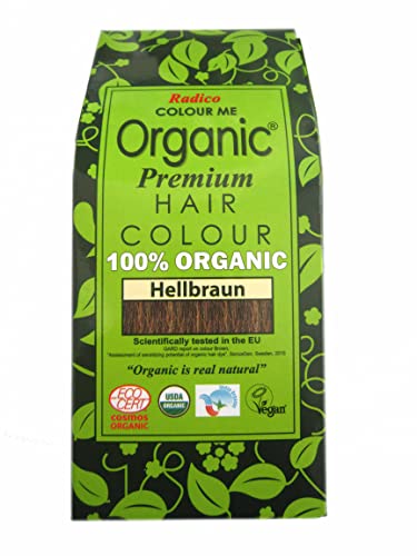 Radico Colour Me Organic Pflanzenhaarfarbe | Hellbraun | 4 x 100 Gramm | Ayurvedische Bio Haarfarbe | Aus natürlichen Kräutern | Sanft zum Haar