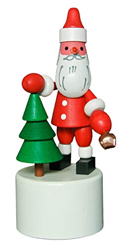 DETOA 12902 Druckfigur Santa Claus Mit Weihnachtsbaum, weiß, normal
