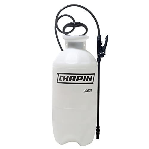Chapin 20003 Made in USA 3 Gallonen Rasen- und Gartenpumpen-Drucksprüher, zum Sprühen von Pflanzen, Gartenbewässerung, Rasen, Unkraut und Schädlingen, durchscheinendes Weiß