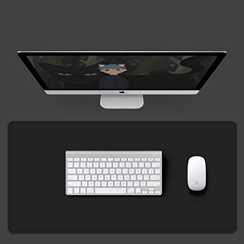 Gaming-Schreibtischunterlage, groß, 2 mm dünn, Anti-Rutsch-Mauspad für Computer, glattes Heimschreibtisch-Zubehör, Laptop-Tastatur, Schreibtischmatte, schwarz, 140 x 70 cm
