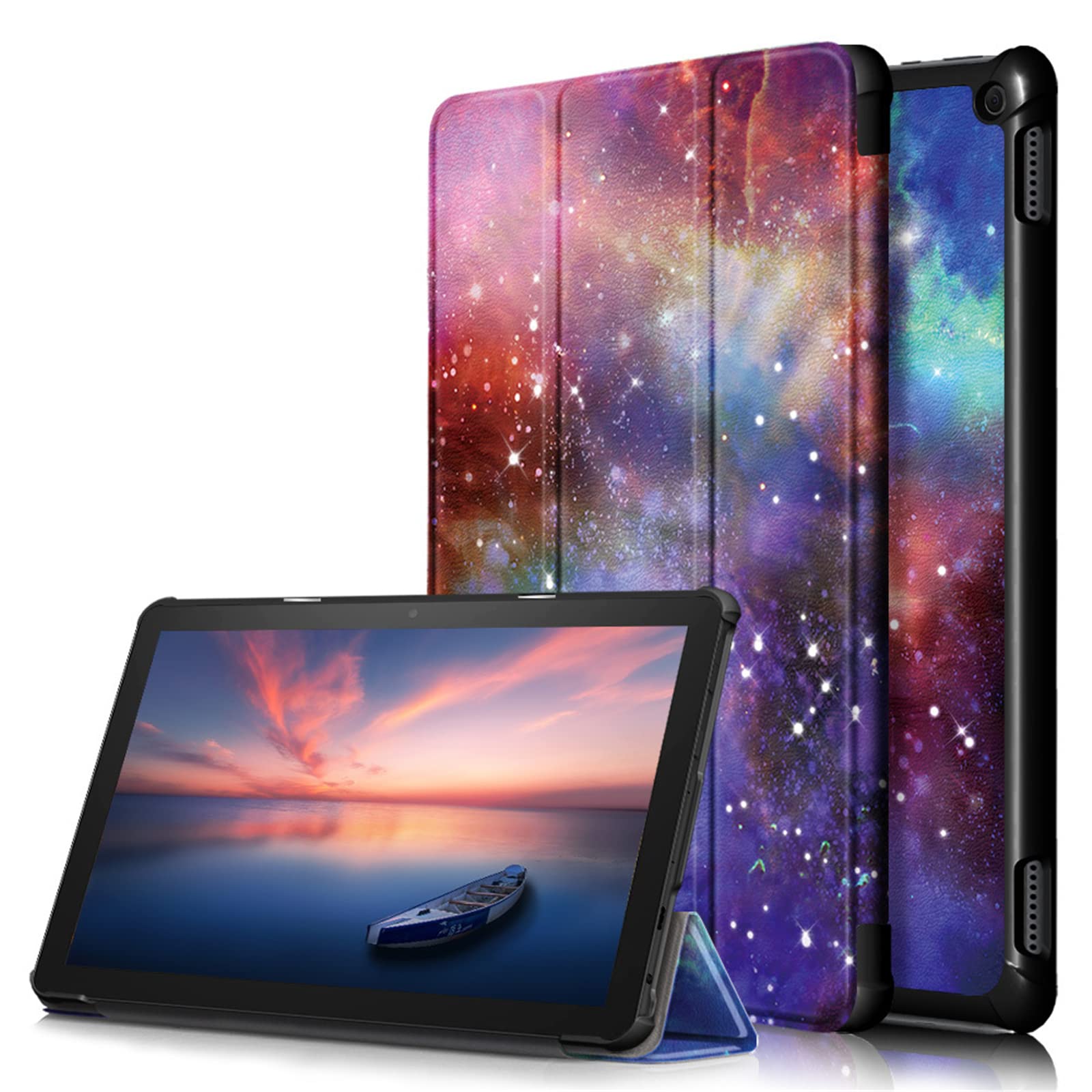 YYSS Hülle für das brandneue Amazon Kindle Fire HD 8 Tablet (Release 2016/2017/2018, 8./7./6. Generation), Slim Folding Stand Cover mit Auto Wake/Sleep