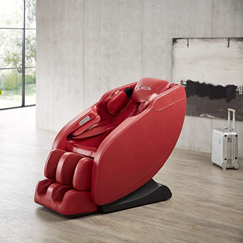 WELCON Massagesessel Prestige II in rot - 3D Massagesessel für zuhause mit Zero Gravity, Wärmefunktion und 6 Automatikprogrammen