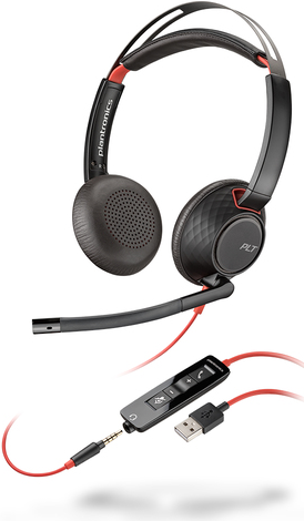Plantronics Headset/Kopfhörer Blackwire C5220 binaural mit USB-A & 3,5 mm Klinke