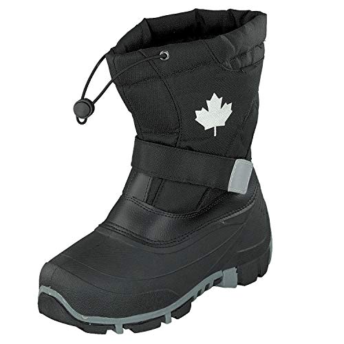 Indigo Canadians Unisex Winter Stiefel 467-185 mit Innenschuh in 2 Farben (39 EU, Black)