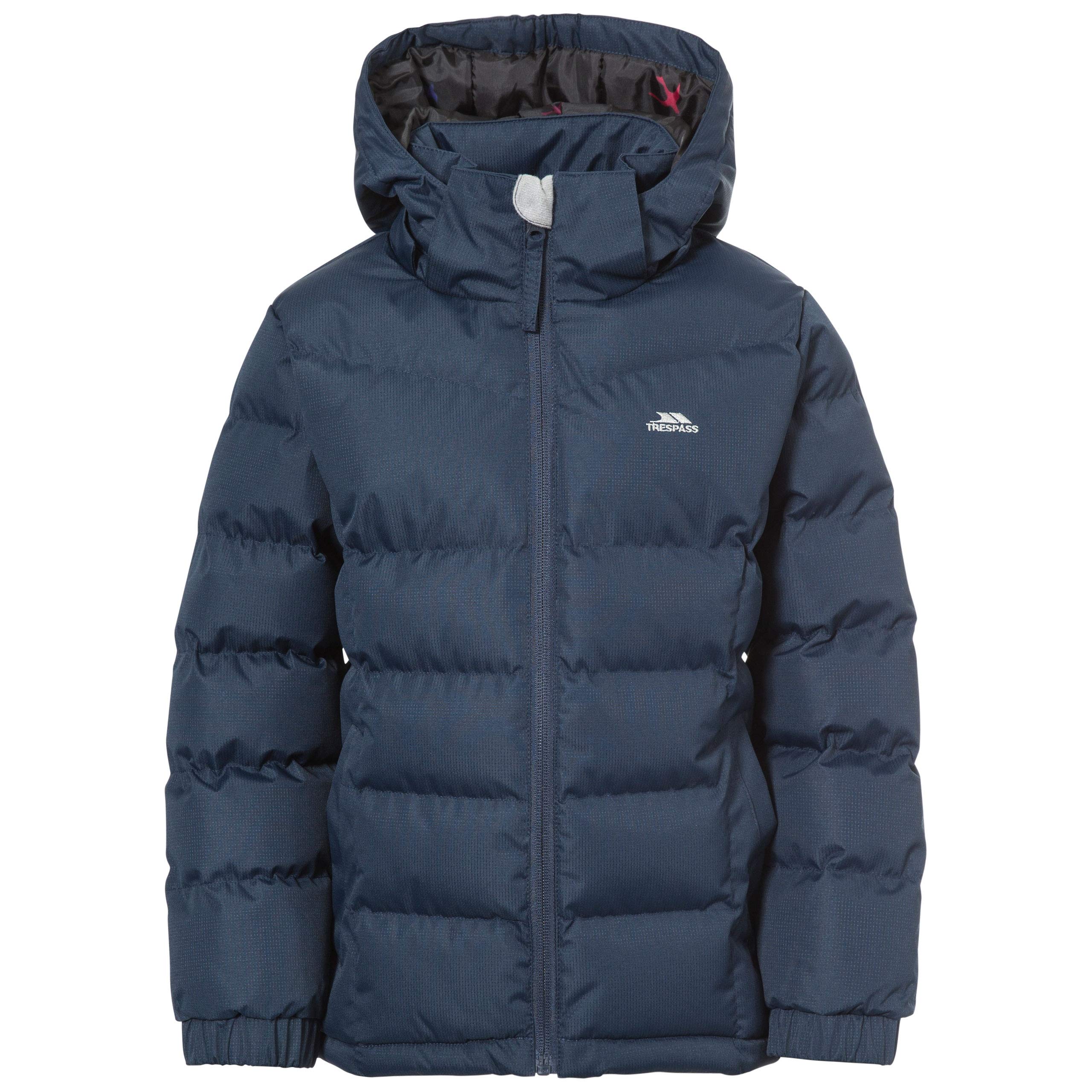 Trespass Marey, Navy, 2/3, Warme Gepolsterte Wasserdichte Jacke mit abnehmbarer Kapuze für Kinder / Mädchen 2-12 Jahre, 2-3 Jahre, Blau