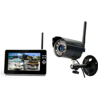 Technaxx 4260101737953 TX-28 Easy Security Kamera Set mit Aufnahmefunktion (17,8 cm (7 ) LCD-Display, CMOS Sensor) schwarz (4433)