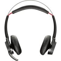 Plantronics Bluetooth-Stereo-Headset 'Voyager Focus UC B825M' ohne Ladeschale & USB-A BT-Dongle, Smart Sensoren, Mikrofonarm, Rauschunterdrückung, Skype for Business, Schwarz