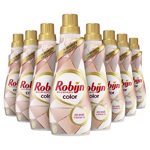 8 x Robijn Flüssig-Waschmittel Color"Rosé Chique" - 21 Wäschen - 735 ml