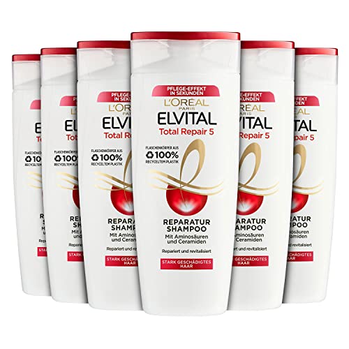 L'Oréal Paris Elvital Reparatur and Fülle Shampoo, 6er Pack (6 x 400 ml)