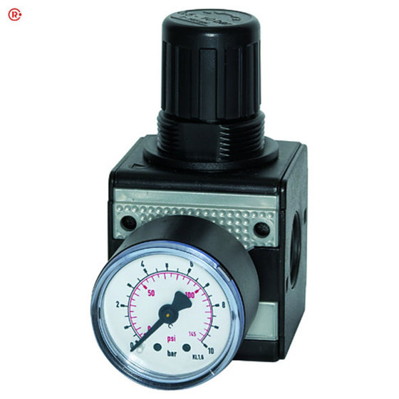 Präzisionsdruckregler »multifix«, inkl. Manometer, BG 3, G 1/2, PE max. 16 bar, Med.-Umgeb.temp. max. 60 °C, Regelber. 0,1-3 bar