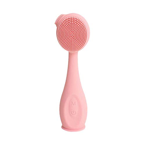 Evvmnaks USB Elektrische Natürliche Jade Reinigungsinstrument Gesichtspeeling Reinigungsbürste Gesichtsreiniger Rosa