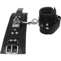 Drehbare Leder Handfessel - Black
