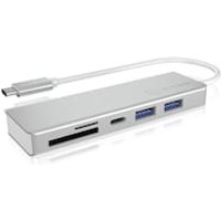 RaidSonic Icy Box IB-HUB1413-CR USB 3.0 Type-C Hub mit 3 USB Anschlüssen silber