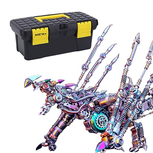 SUNDARE 3D Puzzle Metall Kit, 1390Teile DIY Geist Drache Bausatz, Tier Metall Kreativornament, Surrealistische Kreatur Modell, Kreatives Geschenkset für Kinder und Erwachsene