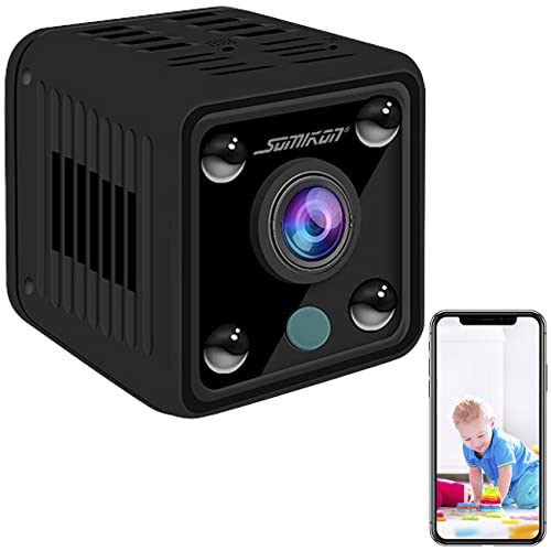 Somikon Mini Camera: Akku-Micro-IP-Kamera, HD 720p, 120° Weitwinkel, Nachtsicht, WLAN (Mini Webcam)
