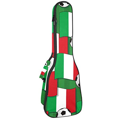 Ukulele Koffer Italien-Flaggen Ukulele Tasche 21 Zoll Wasserdicht Oxford Gig Bag Mit Tasche Jungen Mädchen