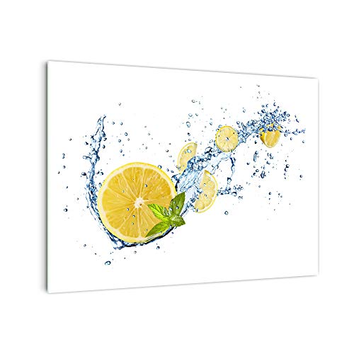 DekoGlas Küchenrückwand 'Zitronenscheiben-Ice' in div. Größen, Glas-Rückwand, Wandpaneele, Spritzschutz & Fliesenspiegel