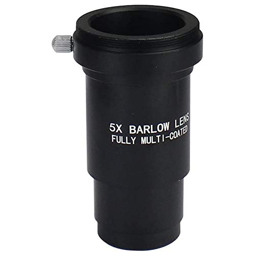 Barlowlinse / T-Adapter für Teleskope, 3,2 cm, 5-fach, vollständig geschwärzt, kompatibel mit 3,2 cm Filtern, kann auch für astronomische Fotografie verwendet werden, beschichtet