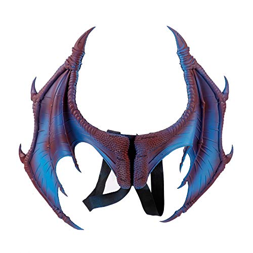 BaronHong Halloween Karneval Kostüm Cosplay Dämon Drachenflügel für Erwachsene (blau, M)