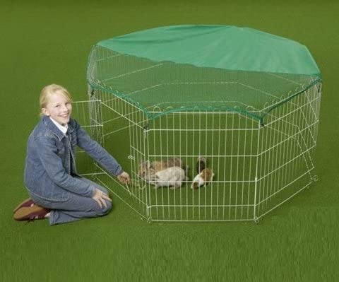 Bunny Business Laufstall für Kaninchen/Meerschweinchen, 8 Paneele, XL (8 Paneele, 140 x 140 cm)