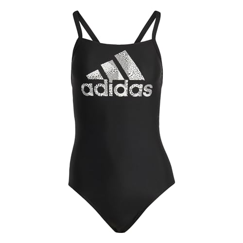 adidas Damen Big Logo Suit badeanzüge, schwarz/weiß, 40