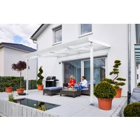 Terrassenüberdachung Premium (BxT) 410 cm x 306 cm Weiß Acryl Klima Blue
