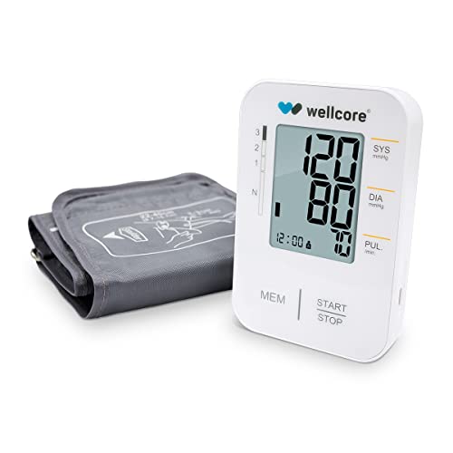 QUIRUMED WELLCORE digitales Arm-Blutdruckmessgerät, Heimüberwachung von Bluthochdruck mit Erkennung unregelmäßiger Herzschläge, 22–40 cm Manschette, WHO-Indikator