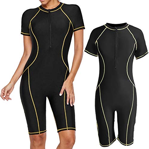 Lady Neoprenanzug - Damen Shortie Neoprenanzug, Surfanzug mit einteiliger schwarzer Tauch-Neoprenanzug zum Schnorcheln, Schnelltrocknende Badebekleidung, JumpSuit Diving Bodyboarding ( Größe : XL )
