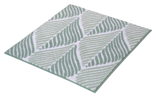Kleine Wolke Badteppich Leaf, Farbe: Maledivia, Material: 100% Polyester, Größe: 60x 90 cm
