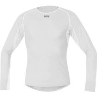 GORE WEAR Herren M Windstopper Base Layer Thermo Langarm Shirt, Light Grey/White, M