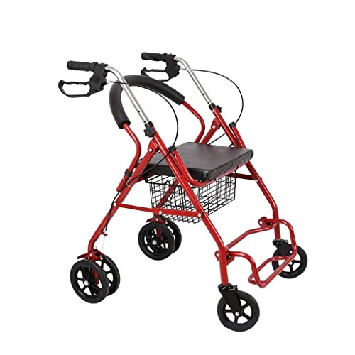 Rollator für Senioren Rollator Walker，Faltbares Rollgehgestell mit gepolstertem Sitz und Rückenlehnenrädern，Mobilitätshilfe für erwachsene Senioren – einfach zu montieren