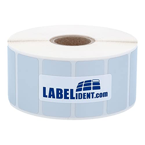 Labelident Thermotransfer-Etiketten auf Rolle silber - 35 x 19 mm - 2.000 Polyester PET Etiketten auf 1 Rolle(n), 1 Zoll (25,4 mm), Typenschild Etiketten selbstklebend