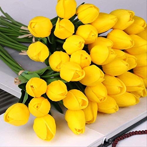 Künstliche Blatt 21pcs / lot Hochzeits-Dekoration Künstliche Blumen Pu Tulip Calla Bouquet Real Touch Gefälschte Flores for Home Store Dekorationen G01-3 Künstliche Blumen (Color : G013)