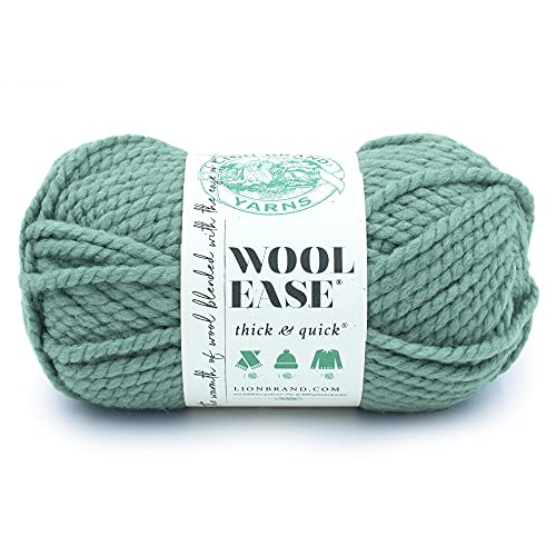 Lion Brand Yarn Wool-Ease Dickes und schnelles Garn, weiches und sperriges Garn zum Stricken, Häkeln und Basteln, 1 Knäuel, Sukkulenten